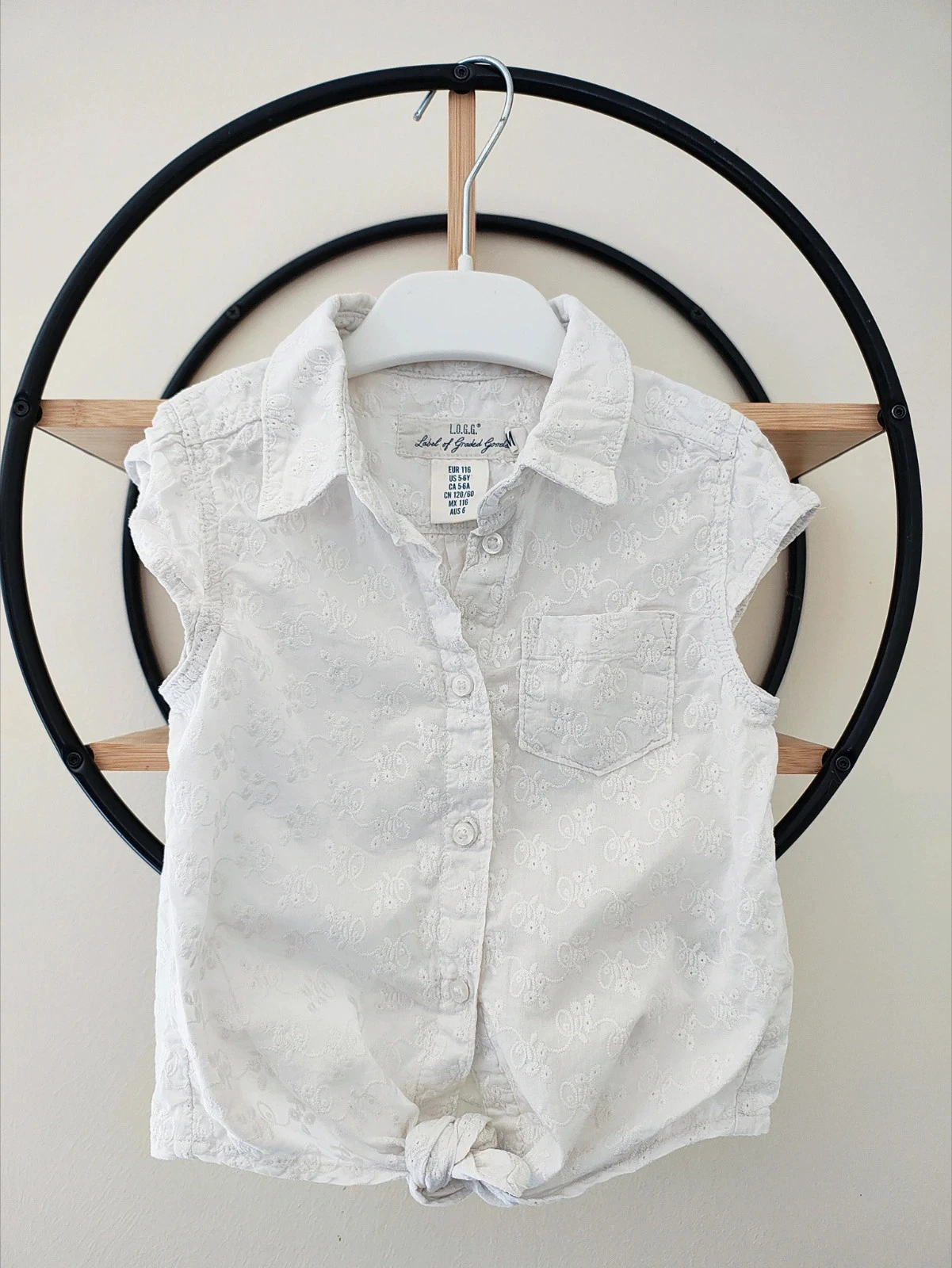 5 6 ans chemise broderie anglaise h&m
